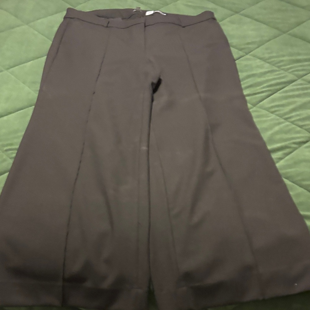 J. Crew Black Wide-Leg Trousers